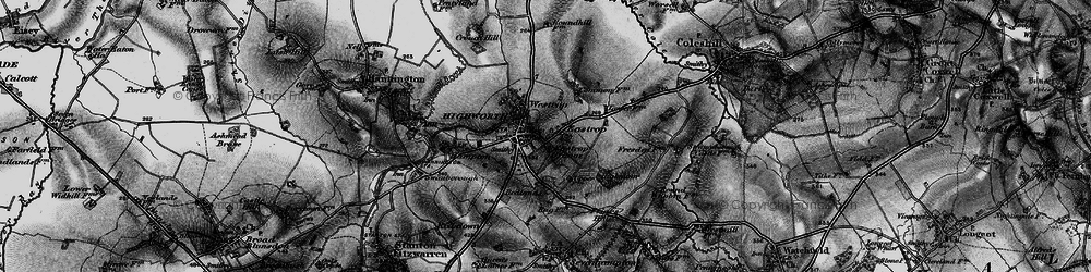 Old map of Highworth in 1896