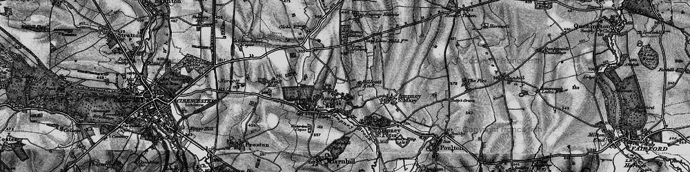 Old map of Ampney Riding in 1896