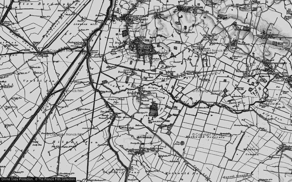 Old Map of Hilgay, 1898 in 1898