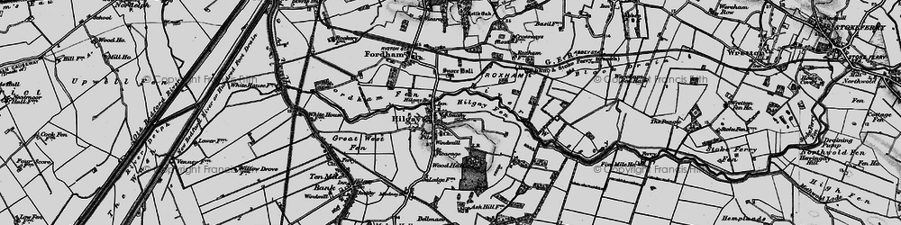 Old map of Hilgay in 1898