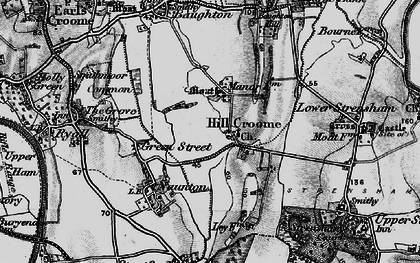 Old map of Hill Croome in 1898