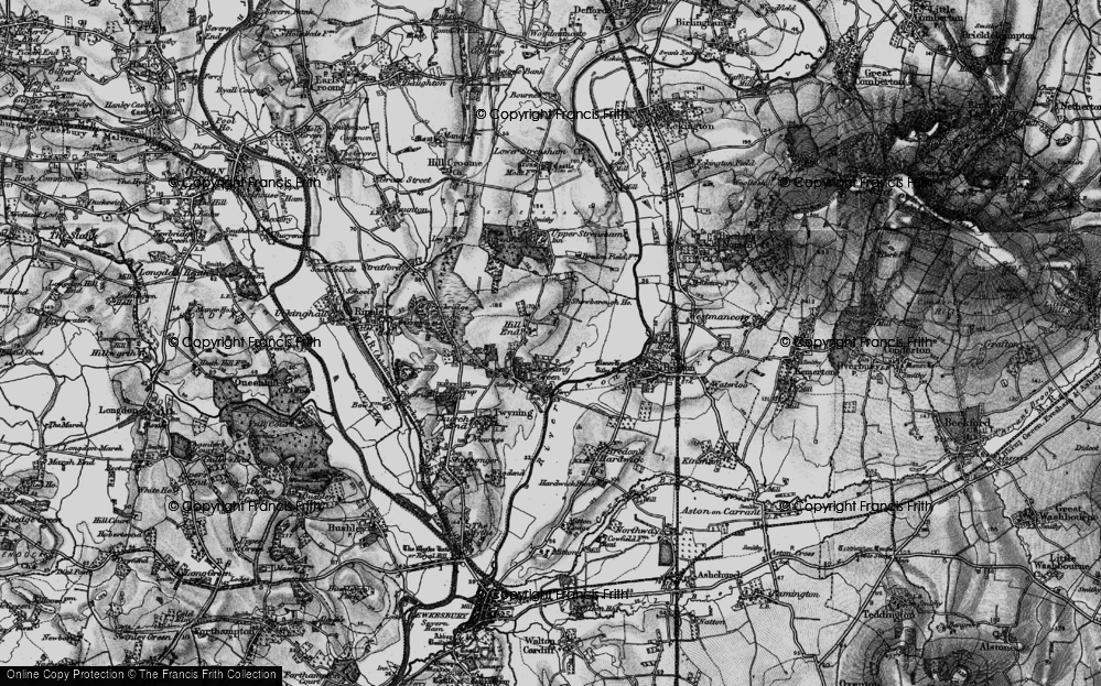 Old Map of Hill End, 1898 in 1898