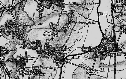 Old map of Hill End in 1898