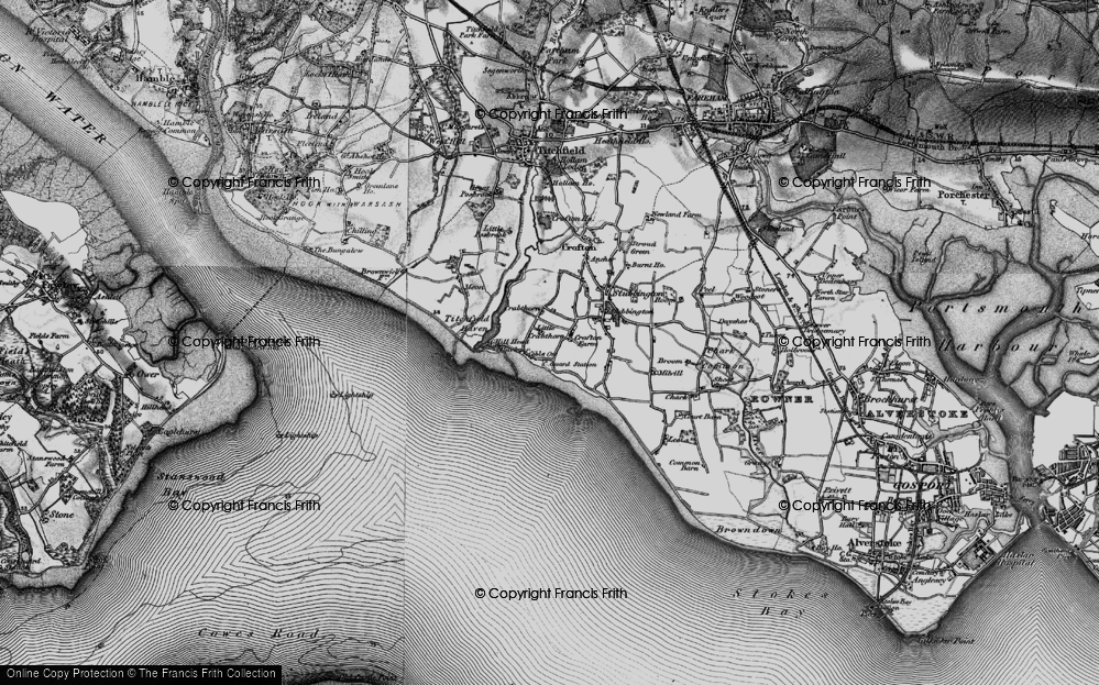 Old Map of Hill Head, 1895 in 1895