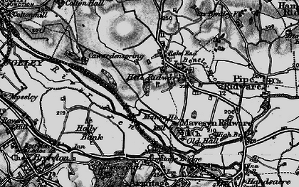 Old map of Hill Ridware in 1898
