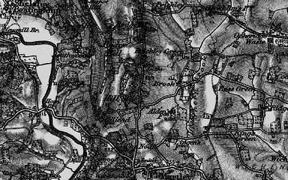 Old map of Hill Side in 1898