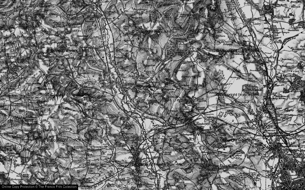 Old Map of Hill Top, 1895 in 1895