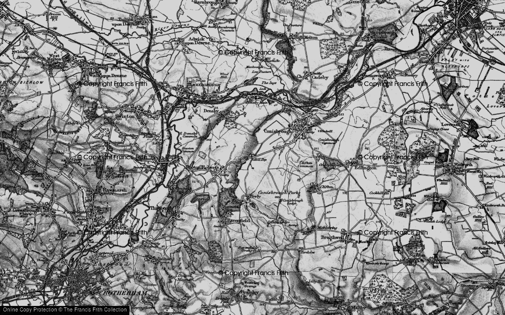 Old Map of Hill Top, 1895 in 1895