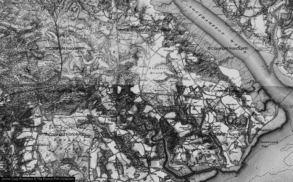 Old Map of Hill Top, 1895 in 1895