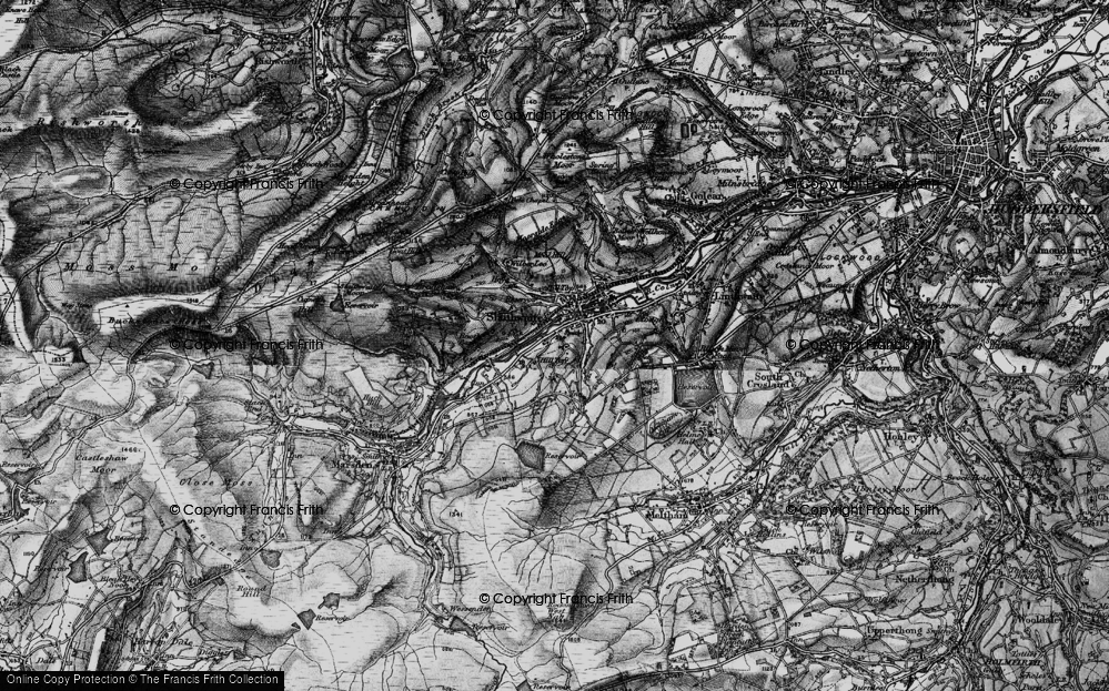 Old Map of Hill Top, 1896 in 1896
