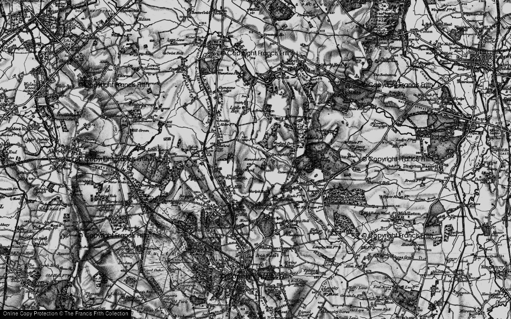 Old Map of Hill Wood, 1899 in 1899