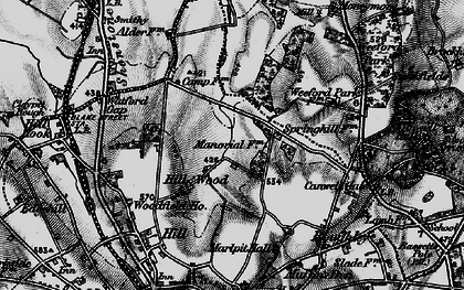 Old map of Hill Wood in 1899