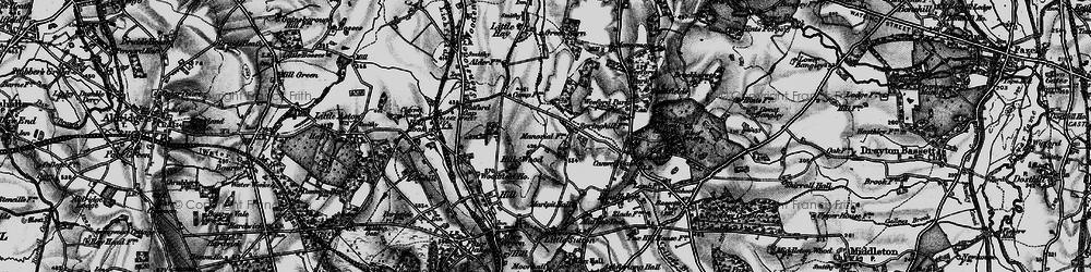 Old map of Hill Wood in 1899