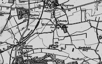 Old map of Hillam in 1895