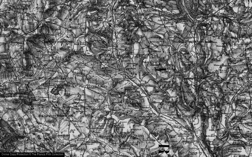 Old Map of Hillclifflane, 1895 in 1895