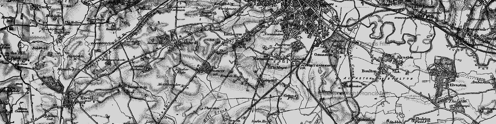 Old map of Hillcross in 1895