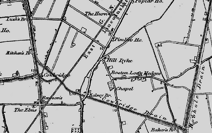 Old map of Hilldyke in 1898
