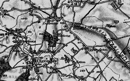 Old map of Hillend in 1899
