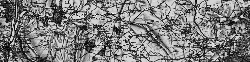 Old map of Hillend in 1899