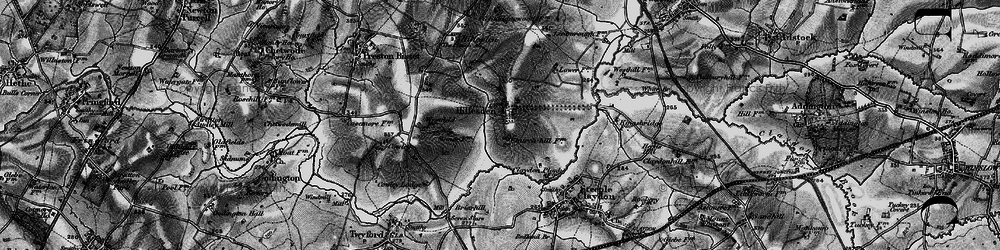Old map of Hillesden in 1896