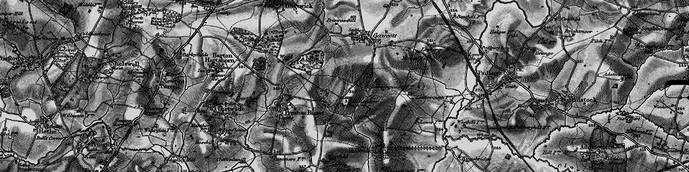 Old map of Hillesden Hamlet in 1896