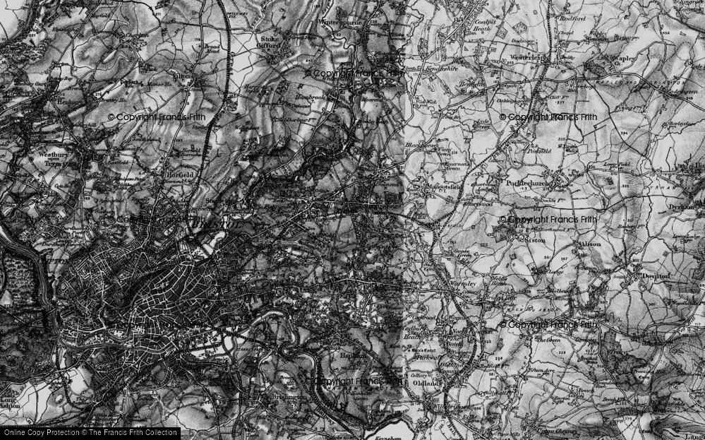Old Map of Hillfields, 1898 in 1898