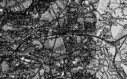 Old map of Hillfields in 1898