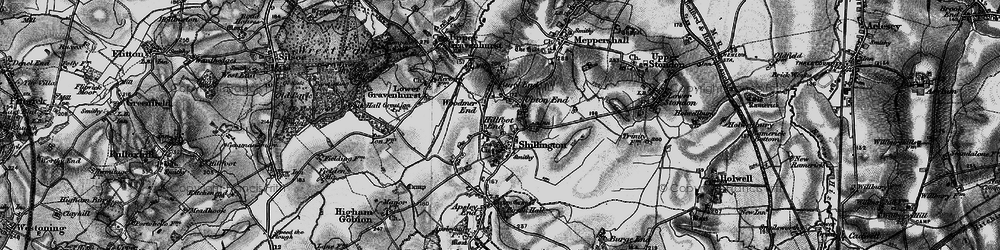 Old map of Hillfoot End in 1896