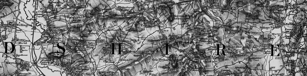 Old map of Hillhampton in 1898