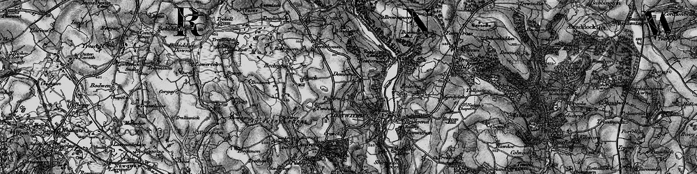 Old map of Restormel in 1895