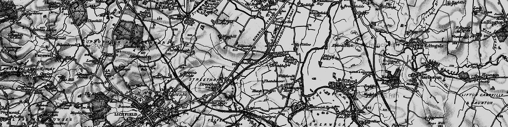 Old map of Hilliard's Cross in 1898
