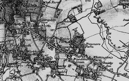 Old map of Hillingdon in 1896