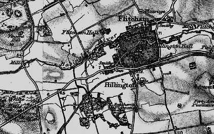 Old map of Hillington in 1898