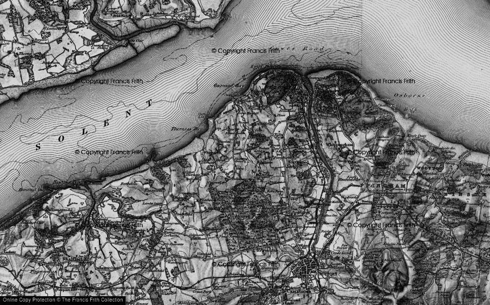 Old Map of Hillis Corner, 1895 in 1895