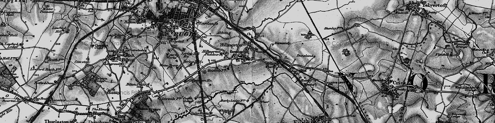 Old map of Hillmorton in 1898