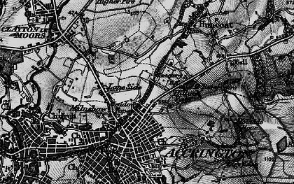 Old map of Hillock Vale in 1896