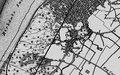 Old map of Birkdale Sands in 1896