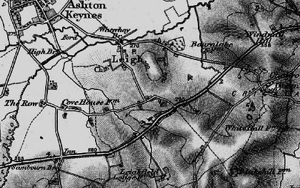 Old map of Hillside in 1896