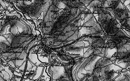 Old map of Beara Common in 1898