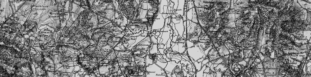 Old map of Broadlands Lake in 1895
