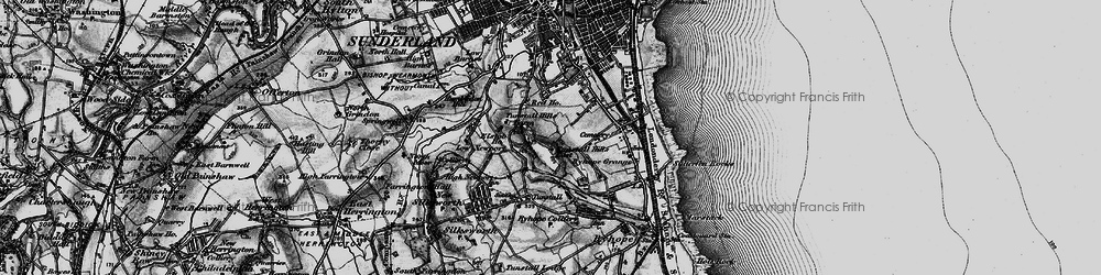 Old map of Tunstall Hills in 1898