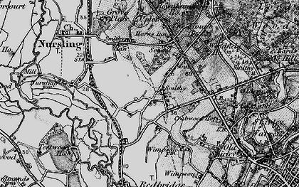 Old map of Hillyfields in 1895