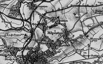 Old map of Hilperton Marsh in 1898