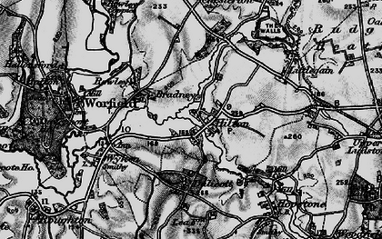 Old map of Hilton in 1899