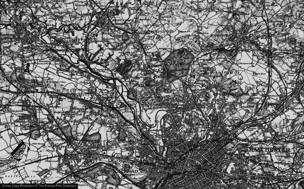 Old Map of Hilton Park, 1896 in 1896