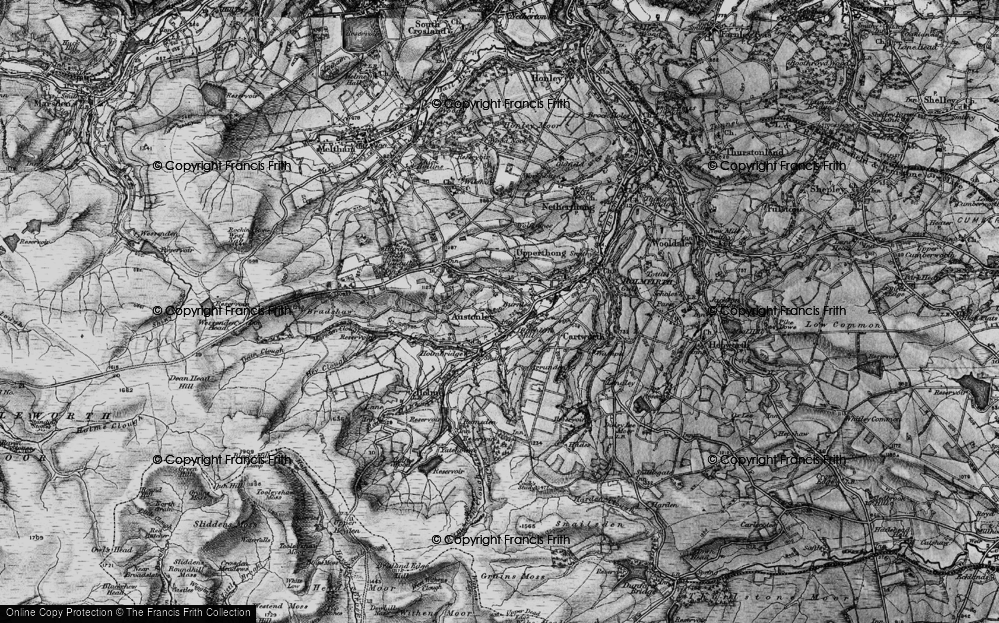 Old Map of Hinchliffe Mill, 1896 in 1896