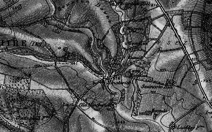 Old map of Bourton Downs in 1896