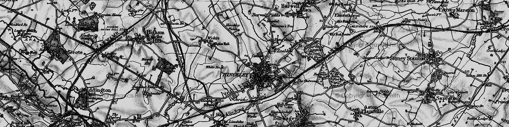 Old map of Hinckley in 1899