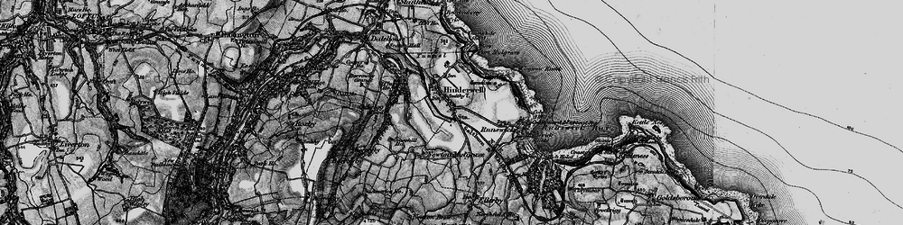 Old map of Hinderwell in 1898