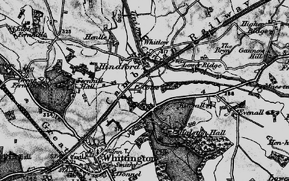 Old map of Hindford in 1897